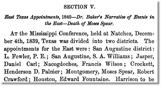 Preacher Appointments for 1840